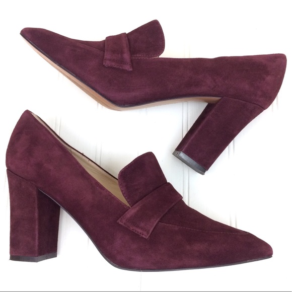 Nine West Shoes - Nine West burgundy suede Zalina loafer pumps heels